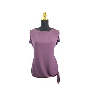LOFT Women's Plum Side-Tie Blouse - XL